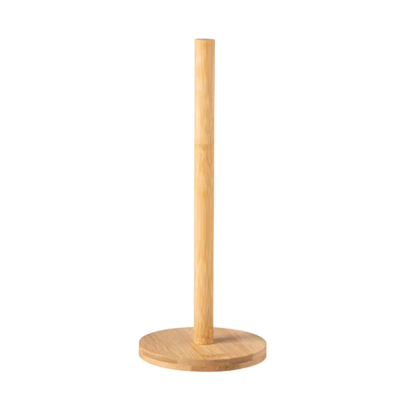 Estante de toallas de cocina creativo para el hogar sin agujeros de papel rodante vertical estante de toallas de bambú perezosas soporte de madera sólida