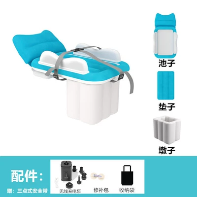 Vehicle-mounted inflatable bed, High-Speed Rail Sleeping Artifact for - kids-single-car-bed-lake-green-includes-cordless-battery-pump