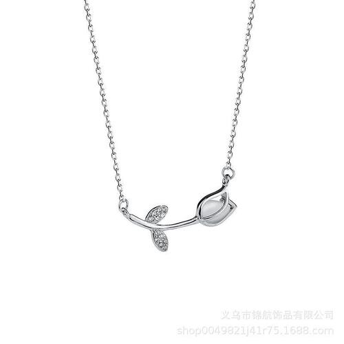 Titanium steel necklace for women, black agate beads lockchain, summer high-end cool style choker,  new fashion trend.