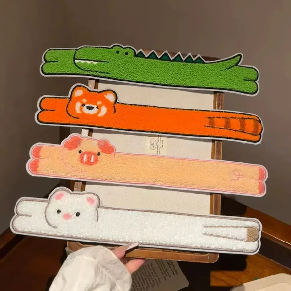 Soft and cute cartoon animal magic hair stickers, adorable plush bangs stickers, a daily hair tidying tool for girls