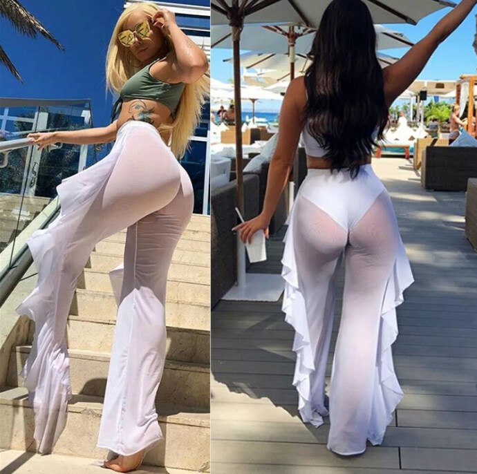 2025 New Summer Cross-Border Amazon Semi-See-Through High-Quality Figure-Showing Multi-Color Lace Pants for Women One-Piece Drop Shipping 2025 New Summer Cross-Border Amazon Semi-See-Through High-Quality Figure-Showing Multi-Color Lace Pants for Women One-Piece Drop Shipping