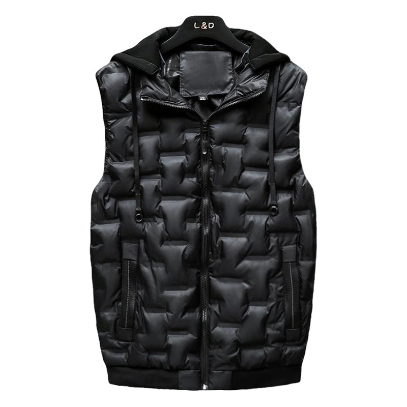 Otoño e Invierno de moda de los hombres de algodón Chaleco de la juventud grasa suelta más tamaño chaleco cálido resistente al frío sin mangas