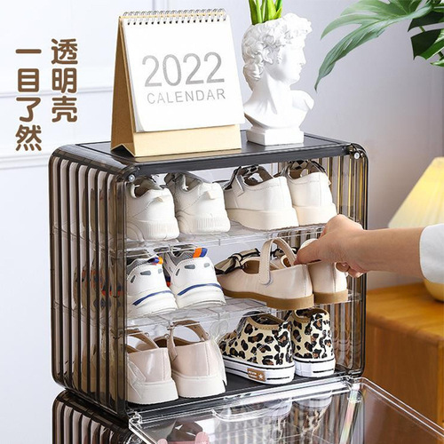 Children's shoe box household acrylic transparent shoe rack baby children's shoe cabinet drawer type dust-proof storage box with magnetic suction