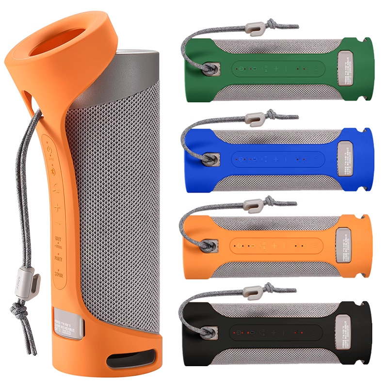 Baja protectora de altavoz Bluetooth personalizada de silicona anti-caída gruesa bolsa de mano portátil de almacenamiento al aire libre