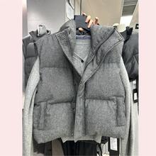 外贸新款羽绒棉马夹女短款立领无袖外套坎肩女士外穿背心休闲马甲