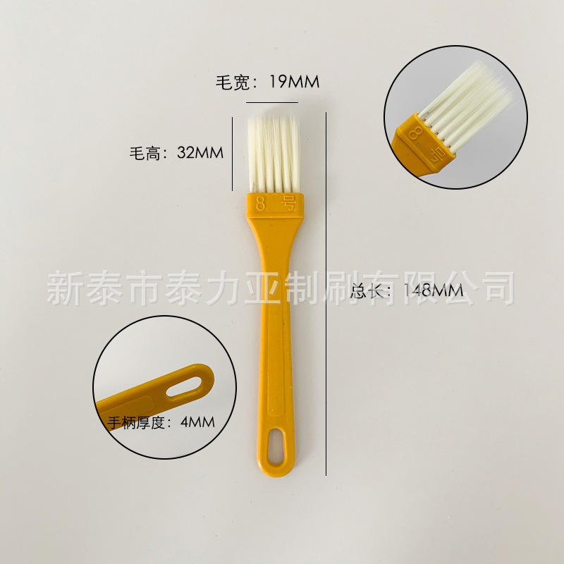 Fábrica al por mayor mango de plástico cepillo de plantación de cabello afilado cepillo de pintura de seda sin pelusa cepillo de barbacoa limpieza industrial cepillo de pelo suave