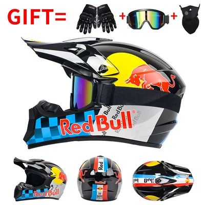 Motorcycle Safety Supplies — Go-Kart Downhill Bicycle Helmets - bright-black-cow-foreign-trade-exclusive-includes-three-piece-gift-set-s-55-56-head-circumference