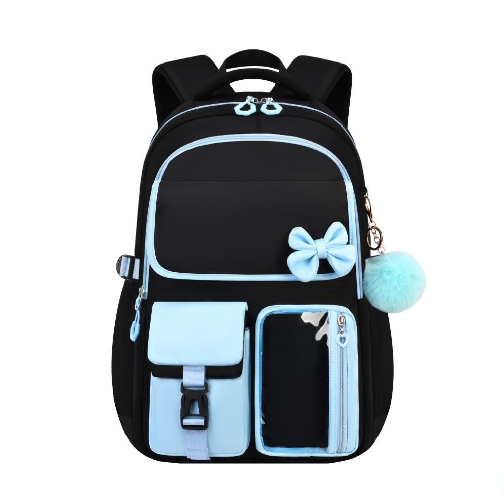 Amazon Best-selling High-capacity Bow Tie Three-piece Set Schoolbag for Girls, Junior and Senior High School and College Students, Backpack