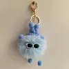 6cm sky blue [light gold hardware] [35# lobster buckle + 30# flat circle + 4 sections o chain]