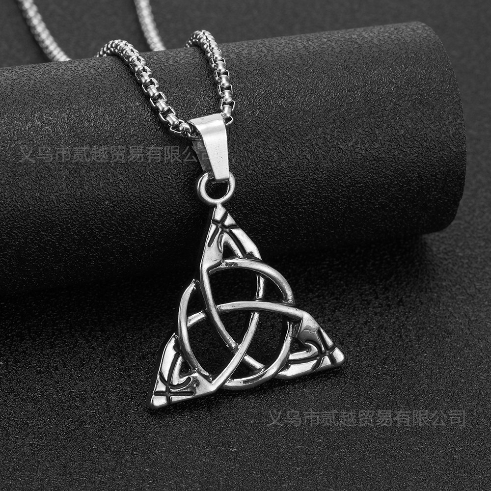 Cross-border Versatile Celtic Retro Viking Triangle Men's Pendant European And American Style Fashion Star-moon_voghion.com