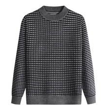 中老年男装爸爸毛衣春秋圆领套头打底衫秋装爷爷毛线衣保暖针织衫