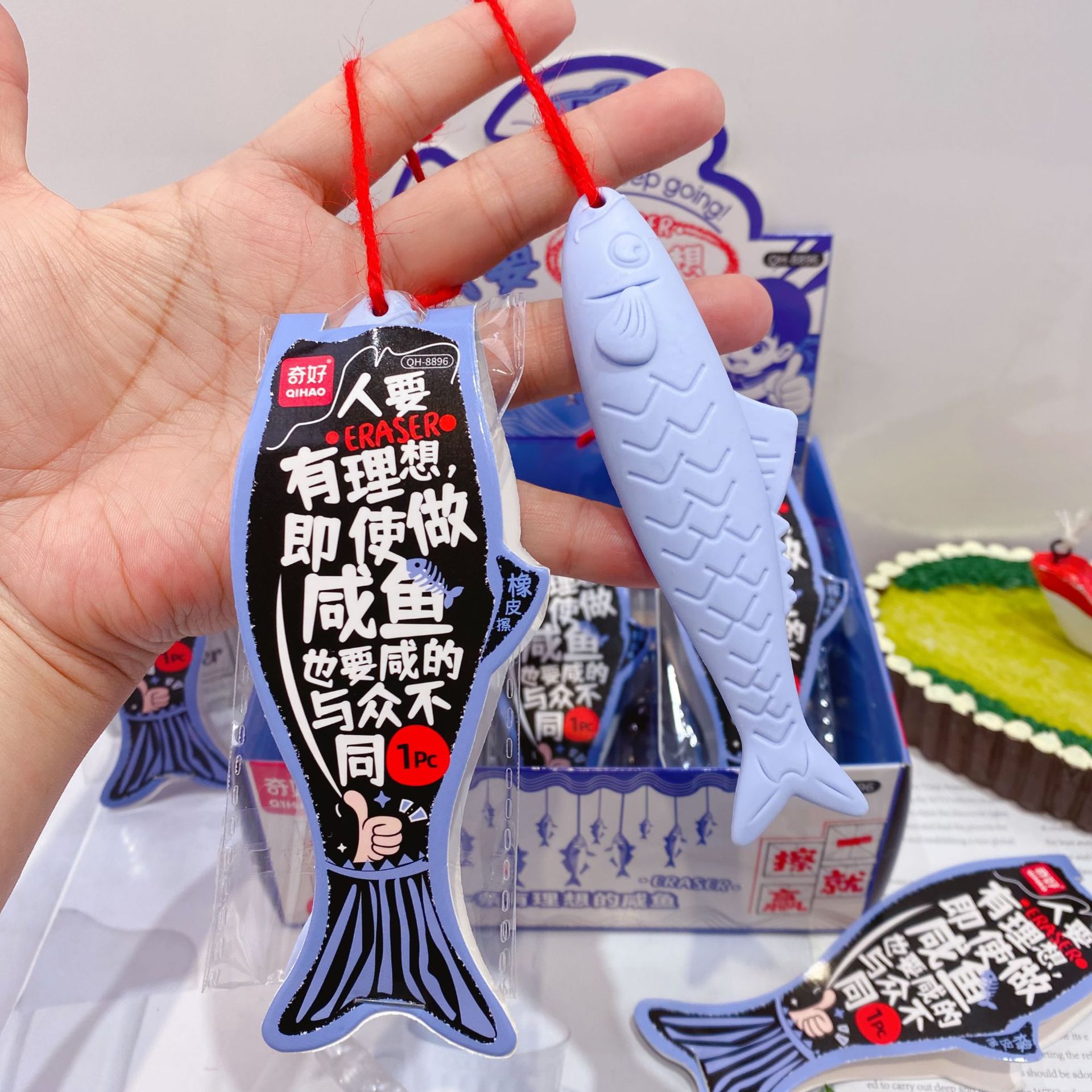 Nuevo en línea lengua de marea salada forma de goma de borrar encantadora marea juegan estudiantes creativos limpio sin residuos