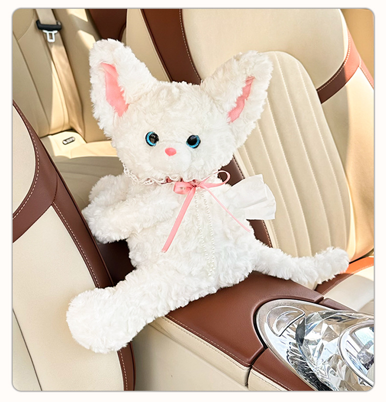 New cat-themed car tissue box 2026 new model with a high-end feel, creative hanging tissue bag for the car