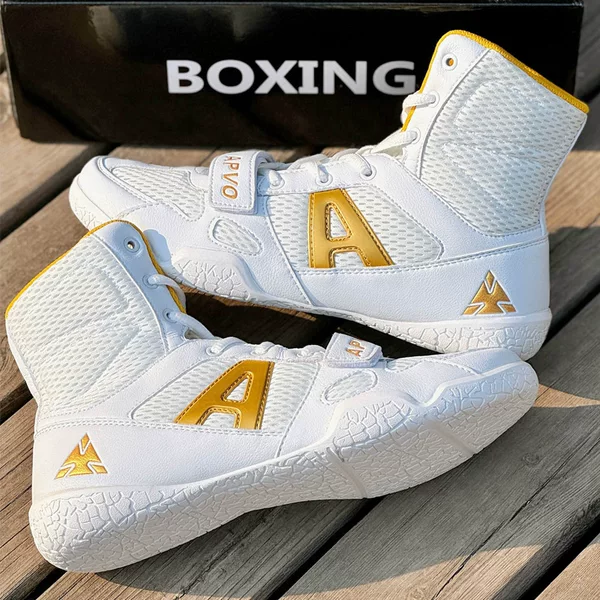 Wrestling Shoes Men's Professional High-Top Fighting Training Shoes Boxing Shoes Boots Muay Thai Fighting Shoes Fitness Sanda Shoes for Men and Women
