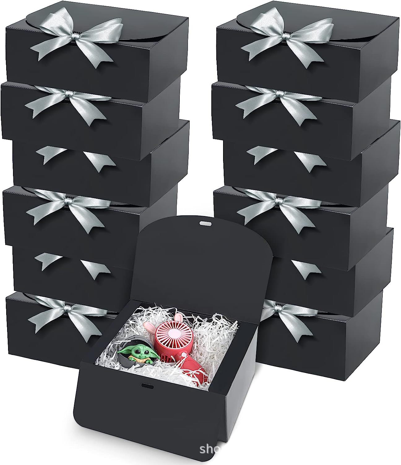 Cinta negra y plateada