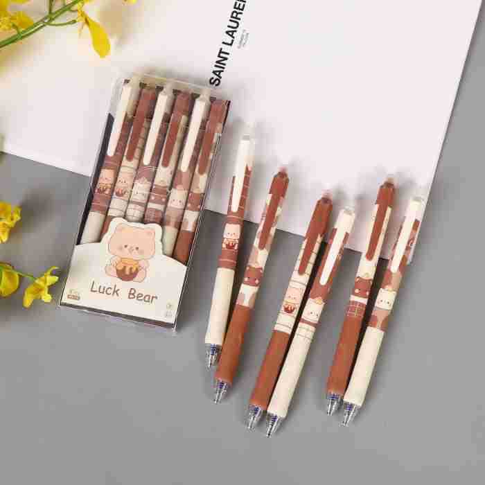 Creativo de dibujos animados lindo pluma borrable tercer grado estudiante de escuela primaria Escritura y aprendizaje pluma primaria y secundaria estudiante papelería al por mayor