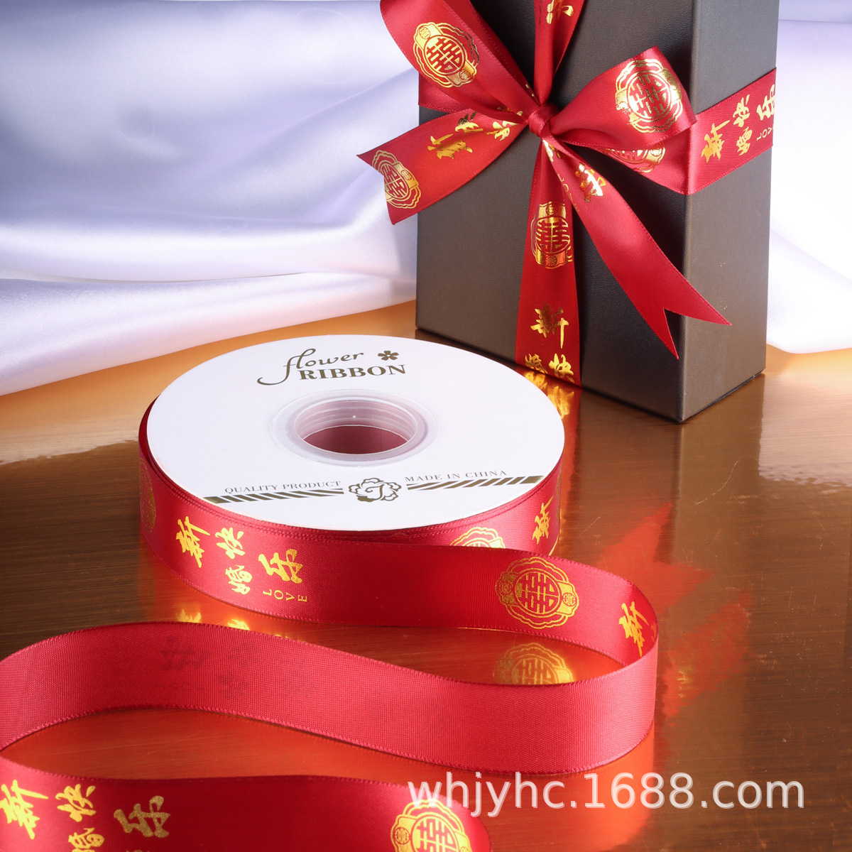 Cinta DE BODA venta al por mayor bronceado cinta de poliéster regalo de boda caja de dulces decoración vendaje para hornear cinta de pastel