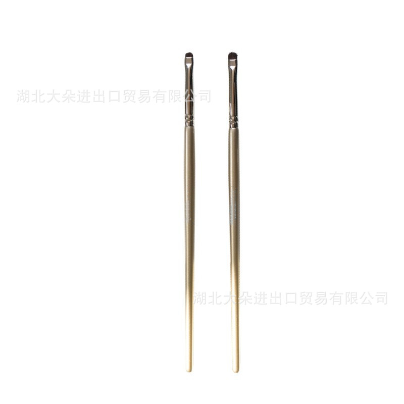 Serie de oro tamaño pequeño ángulo oblicuo sombra de ojos cepillo acostado gusano de seda línea de prensado cepillo de humo cepillo de maquillaje herramienta novato