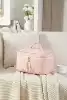 Розовый (узор: белый кролик, большой)