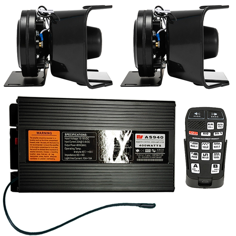 Wireless remote control car alarm, 400W in-car loudspeaker, high-frequency speaker, AS940R5 + Black Hawk speaker