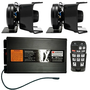 Wireless remote control car alarm, 400W in-car loudspeaker, high-frequency speaker, AS940R5 + Black Hawk speaker