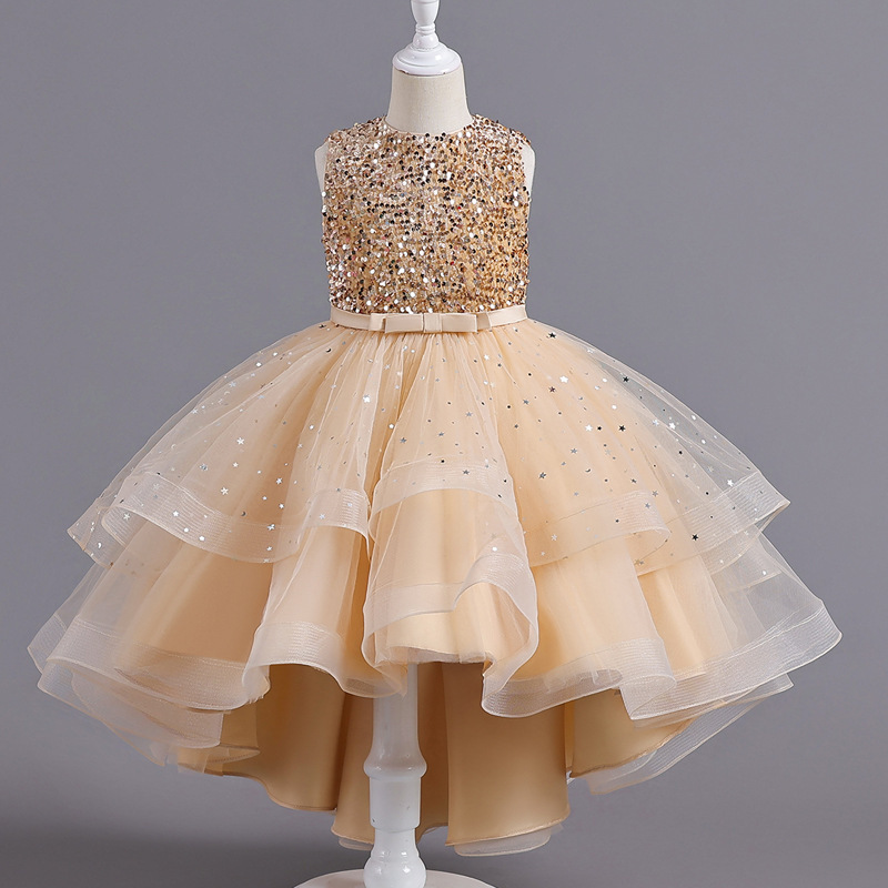 Cross-Border Girls' Sequined Trailing Princess Dress, Flower Girl Wedding Dress, Puffy Dress, Children's Dress, Little Princess Dress Cross-Border Girls' Sequined Trailing Princess Dress, Flower Girl Wedding Dress, Puffy Dress, Children's Dress, Little Princess Dress