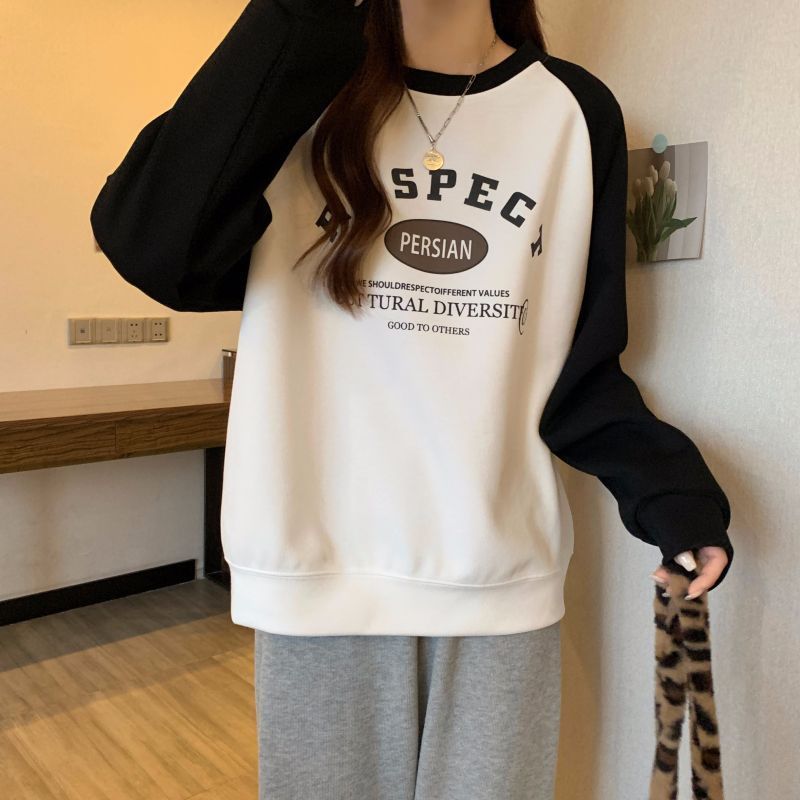早秋の衛衣女春秋の薄いタイプはゆったりとしたデザイン感があります。|undefined