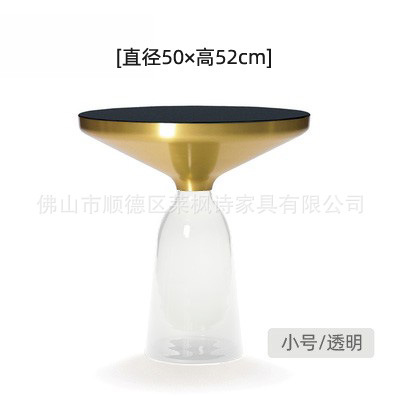軽くて豪華な創意ガラスのお茶のいくつかのカラーの鈴の辺のいくつかの現代の高級感の芸術のデザイナーの円卓の小さい角のいくつか|undefined