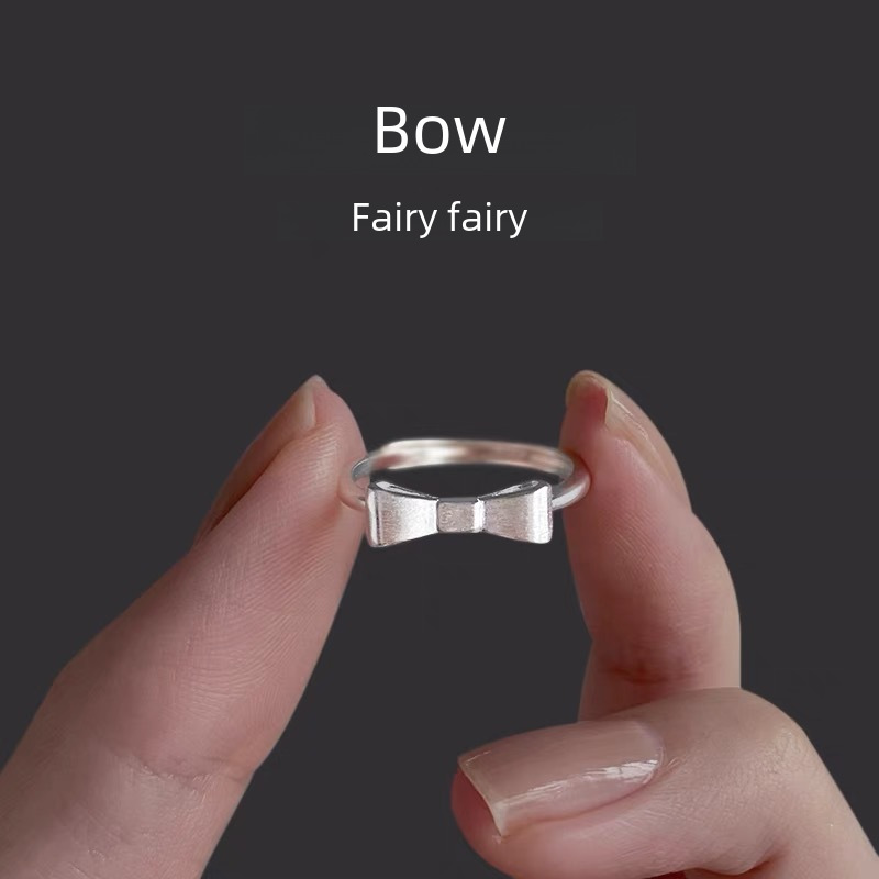 cute fashionable adjustable ring with bow