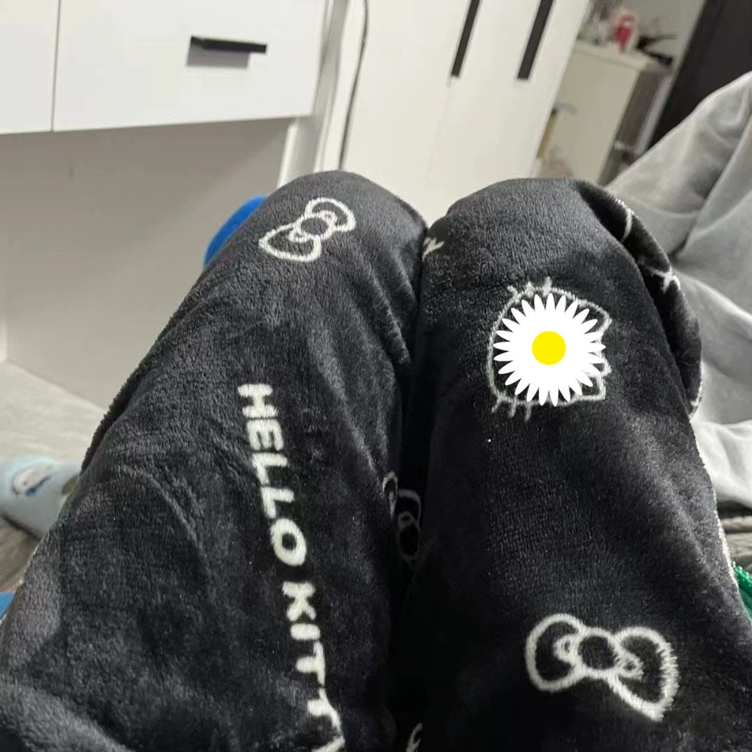 Новые мужские и женские осенне-зимние фланелевые пижамные штаны для внешней торговли, теплые повседневные домашние брюки на подкладке из кораллового флиса.