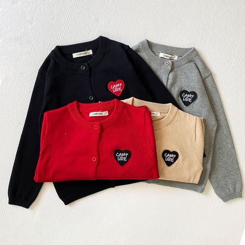 CAMPURE's new autumn and winter original parent-child pure cotton cardigans for boys and girls, mother-child versatile European and American