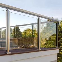 不锈钢玻璃护栏定制玻璃扶手定制不锈钢栏杆楼梯扶手玻璃夹胶玻璃