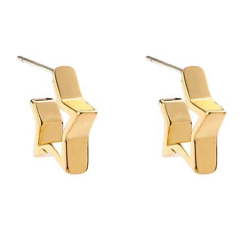 Metal retro earrings, high-end exaggerated personality, irregular large circles, European and American fashion earrings, ins internet celebrity