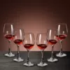 6 red wine glasses