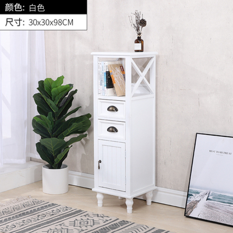 American retro meseta de cabecera de madera sólida hendidura pequeño vinícola tipo cajón 40CM gabinete de almacenamiento TV sala de estar vertical