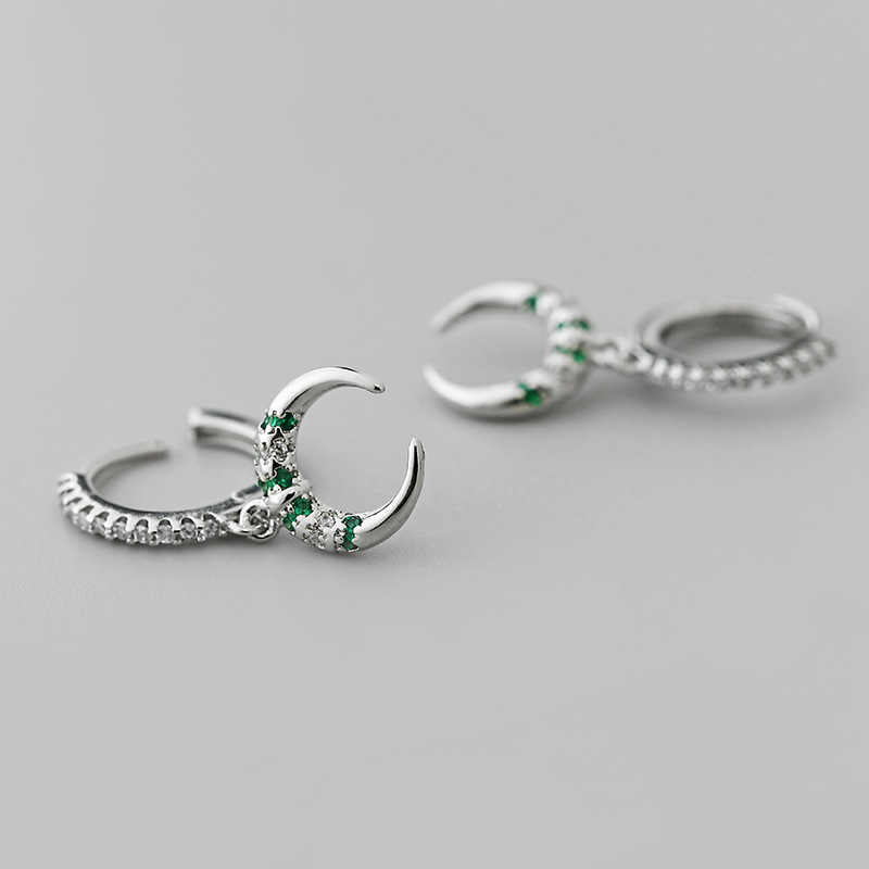 Retro Horn Crescent Shape Copper Earrings Wholesale Nihaojewelrypicture5