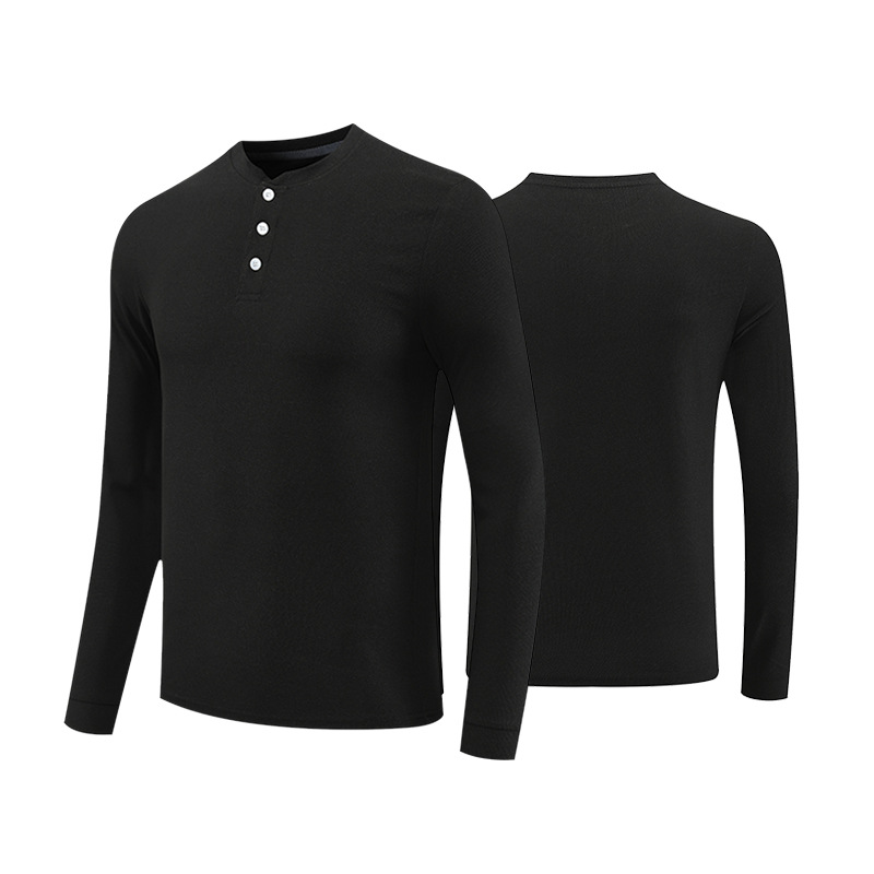 Lulu Otoño e Invierno deportes de los hombres ropa de secado rápido Cuello pequeño running fitness manga larga transfronteriza nueva casual cuello redondo top