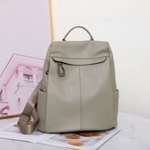 广州真皮双肩背包女2025早春新款韩版百搭时尚潮流软皮欧美休闲包