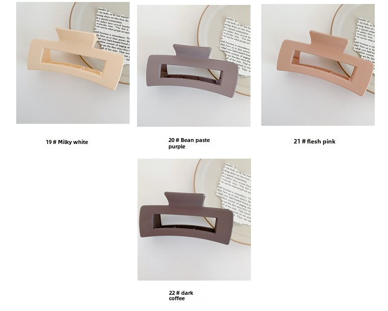  large grip clip Korean bath plate hair clip claw clip back head shark clip matte plastic hair grip wholesale_voghion.com