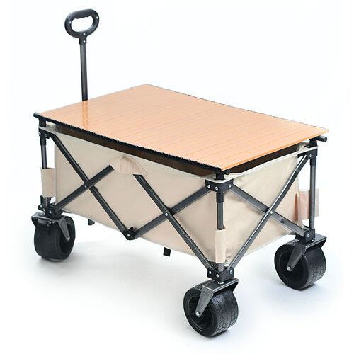 Gathering camper, picnic car, portable folding stall, large capacity cart, small pull trailer, outdoor camping car