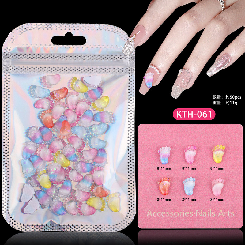 人気のネイルアートアクセサリーヒョウ柄 KT 猫バタークマバブルマートネイルアート漫画 diy ウェアラブルネイルアクセサリー|undefined
