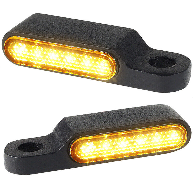 accesorios de modificación de motocicleta mini 6LED secuencial de flujo de agua luz de dirección espejo luz de palanca indicador amarilla