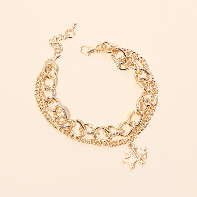 21g Weight Bracelets Classification Anniversary, Business, Travel Occasion Women'S Gender Fashion Metal Multi-layer Bracelet Set 1