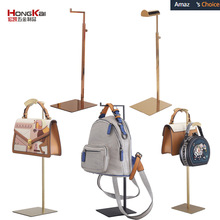 新款包包展示架气杆不锈钢挂包展示架工厂直销可调节包店挂包架子