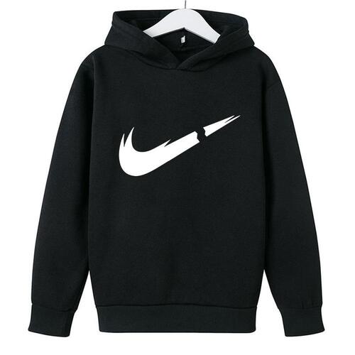 Spring Autumn New Children's Sports Sweatshirt Solid Color Print Boys Casual Long Sleeve Outerwear Baby Hooded To Wear