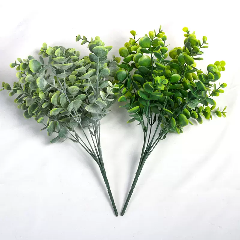 仿真尤加利仿真植物金钱草尤加利塑料草盆栽仿真植物插花带霜绿植