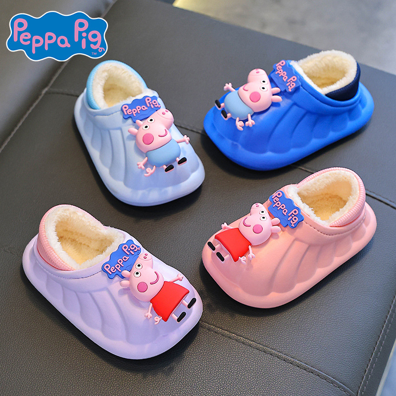 Piggy Page zapatillas de algodón para niños de invierno para niños y niñas caliente EVA impermeable bolsas de tacones de algodón para niños pequeños y medianos