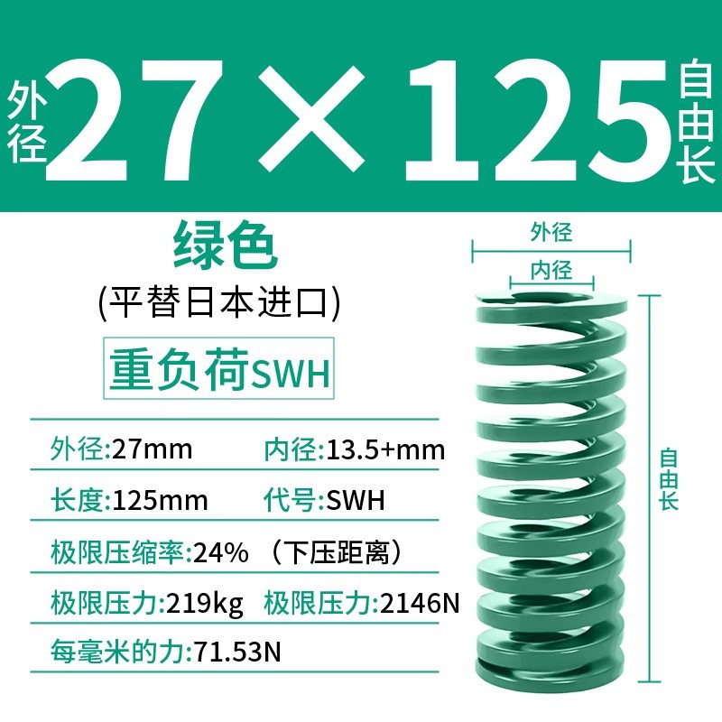 합금강 녹색 27×125