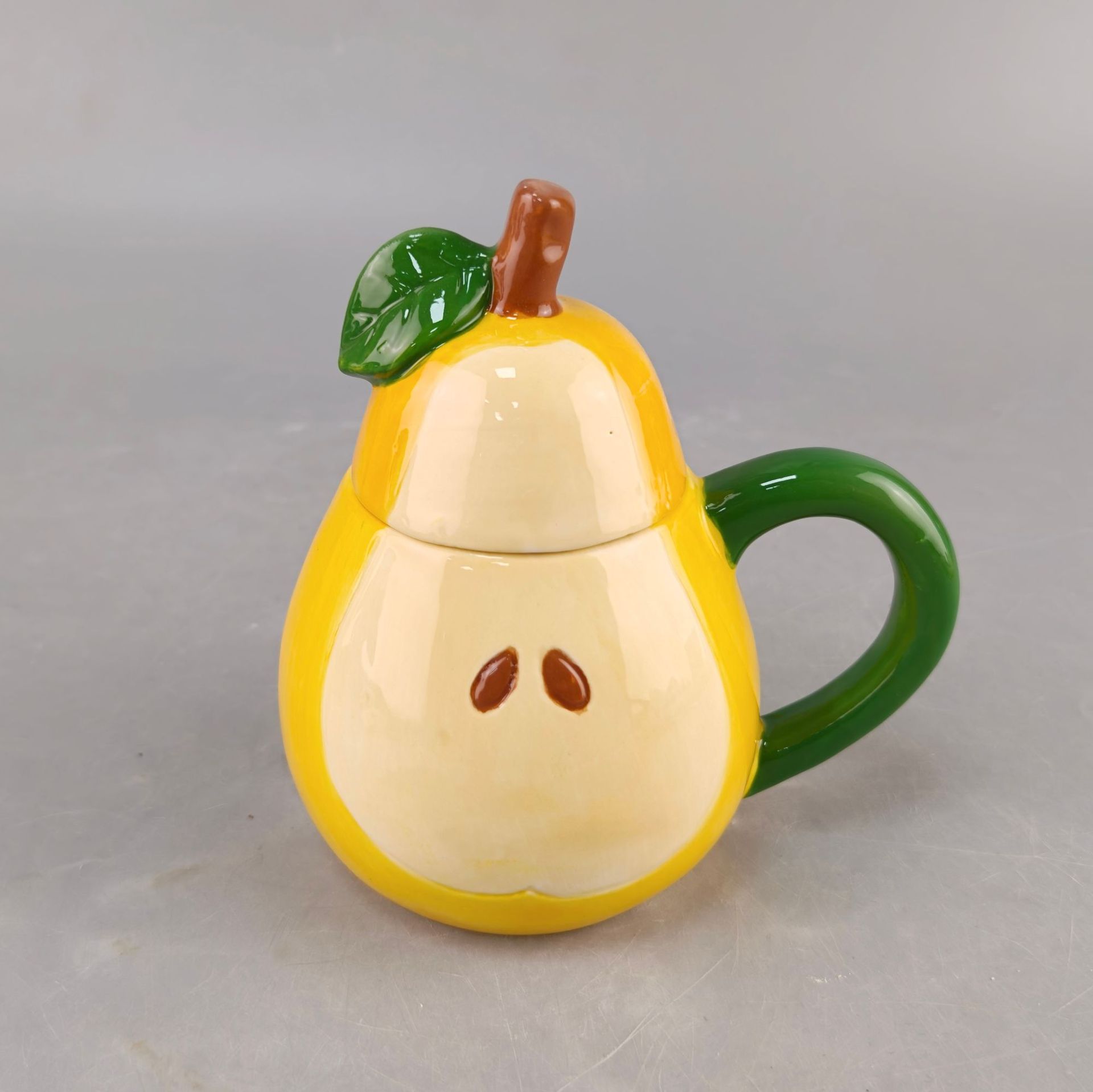 Taza de maíz de cerámica personalizada creativa transfronteriza alivio personalizado divertido forma de limón taza de fruta taza de piña