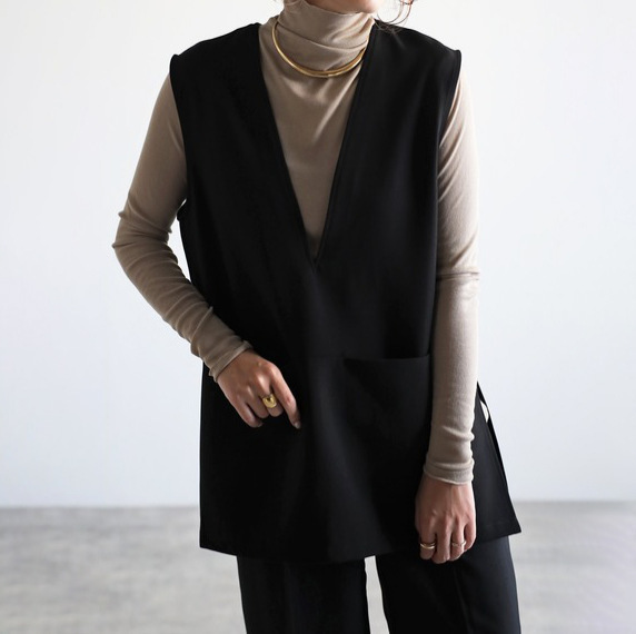 2 Colors in Stock Hot Sale Vest Women's 2025 Spring/Summer Hot Sale Casual Deep V-Neck Solid Color Vest Top Coat